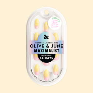Olive & June Puffy Sun Gradient  Glue Press-Ons   Medium | Almond